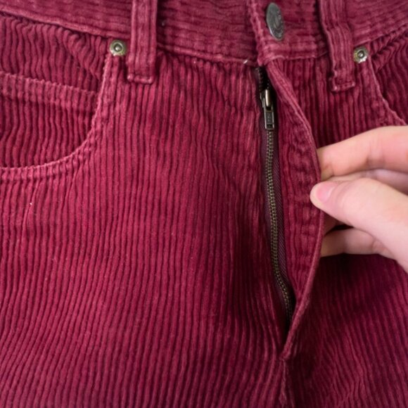 Eddie Bauer Women’s Size 6 Red Corduroy Pants Tapered Cotton w Pockets Ladies - Picture 10 of 16
